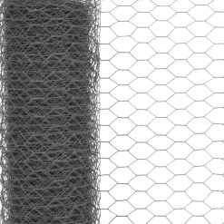 Kanaverkko teräs PVC pinnoitteella silmäkoko 25mm 25x0.75m harmaa