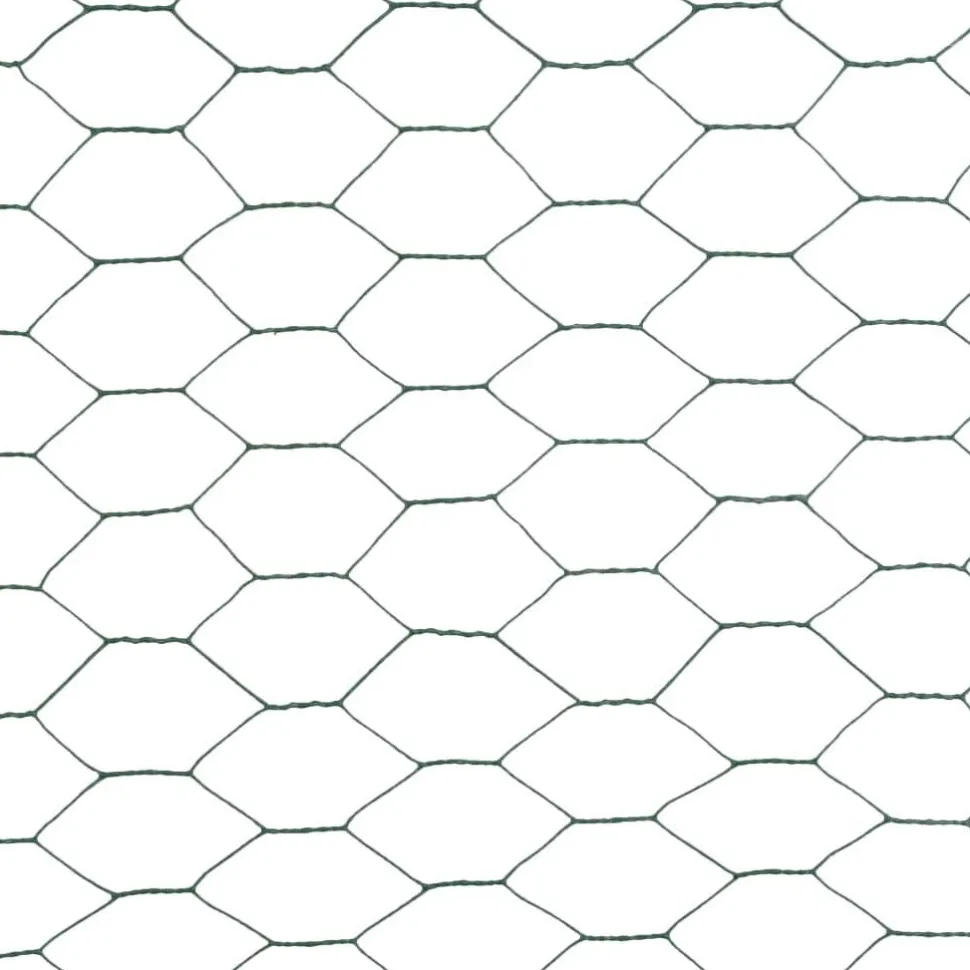 Kanaverkko teräs PVC pinnoitteella silmäkoko 36mm 25x1.5m vihreä
