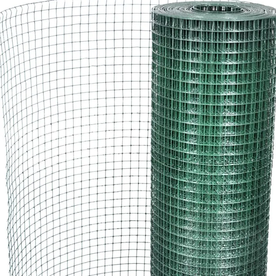 Kanaverkko 16x16mm galvanoitu PVC pinnoitteella 25x1m vihreä