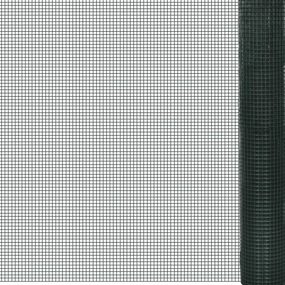 Kanaverkko 16x16mm galvanoitu PVC pinnoitteella 25x1m vihreä