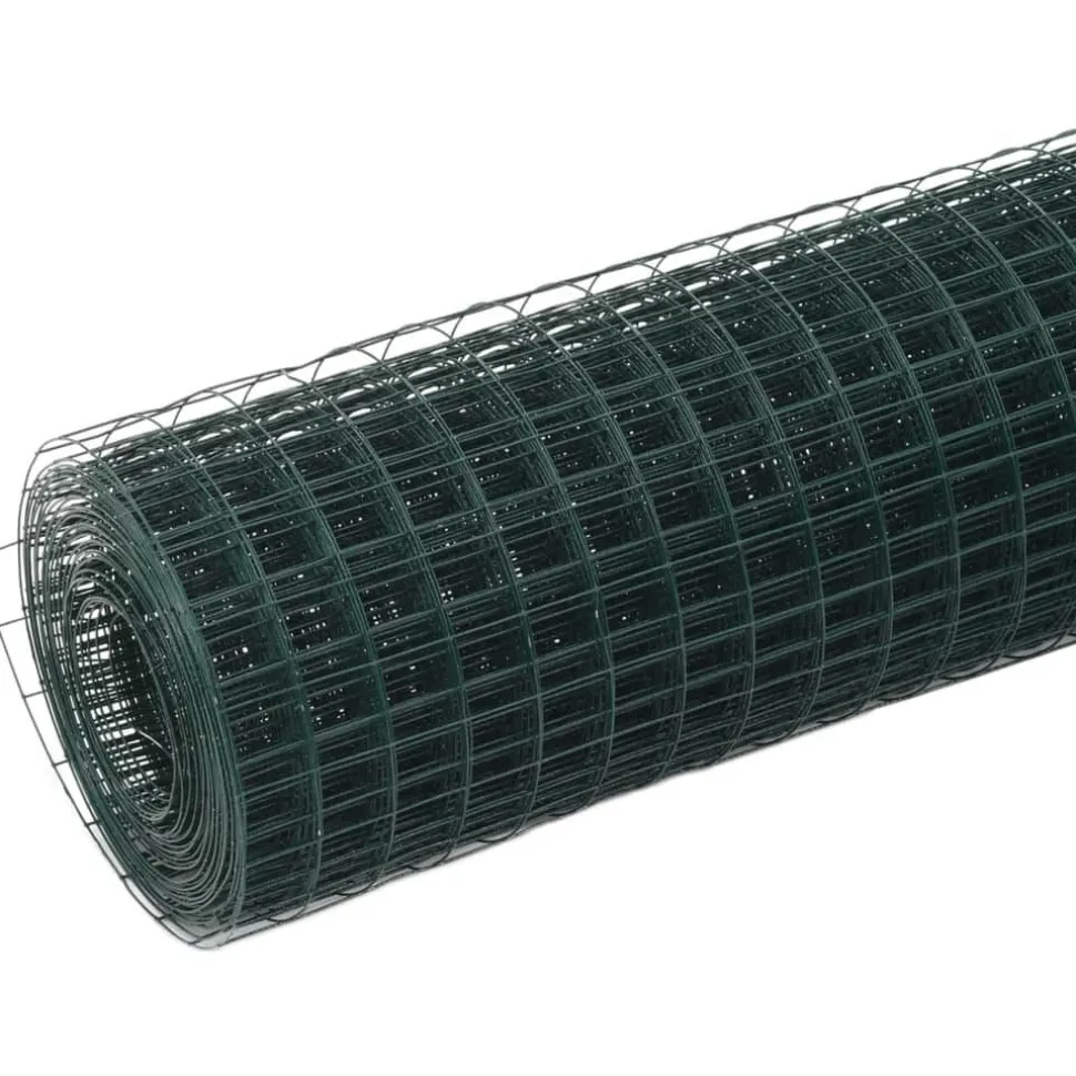 Kanaverkko 19x19mm galvanoitu teräs 10x1.5m vihreä