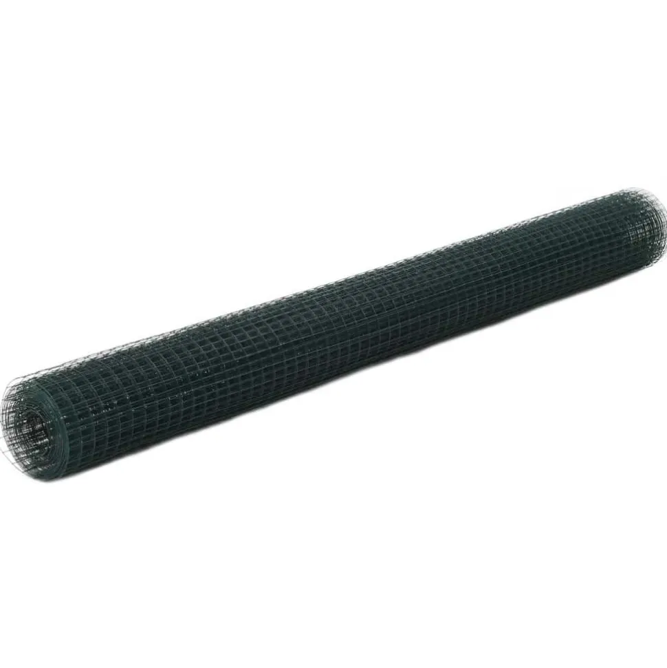 Kanaverkko 19x19mm galvanoitu teräs 10x1.5m vihreä