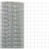 Kanaverkko 12x12mm galvanoitu teräs 10x0.5m hopea