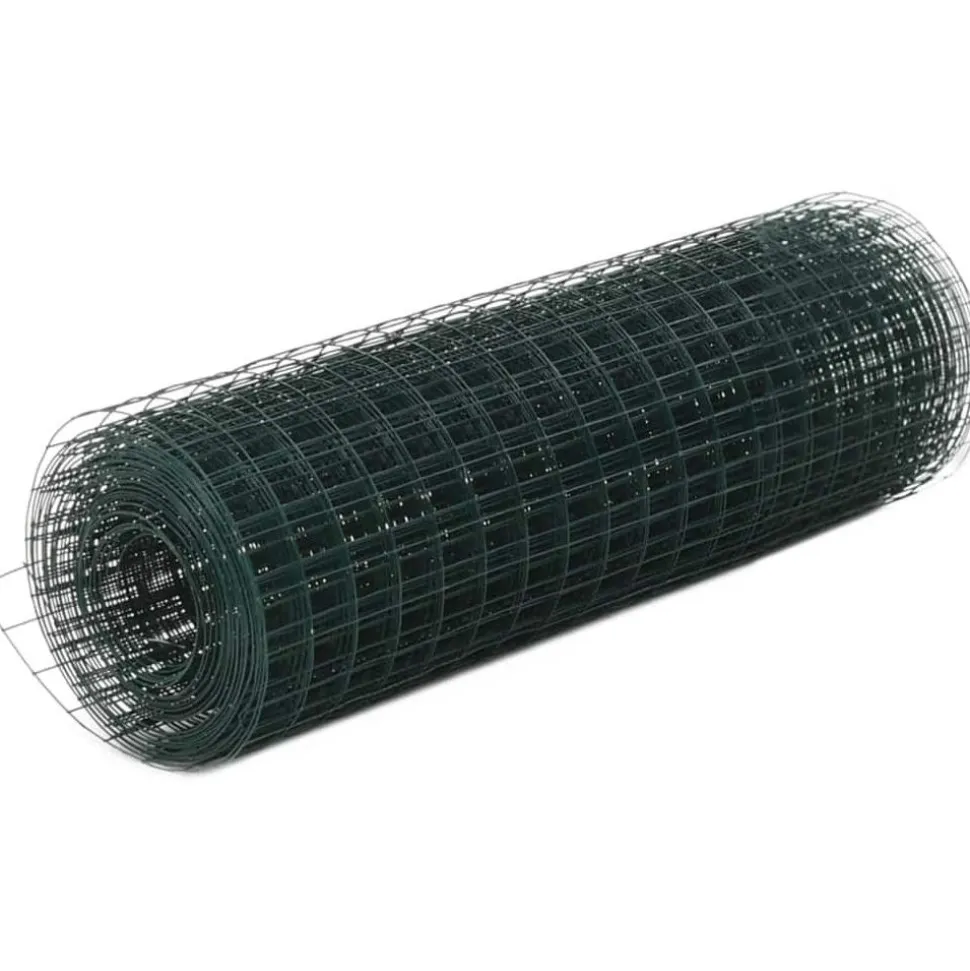 Kanaverkko 19x19mm galvanoitu teräs 10x0.5m vihreä