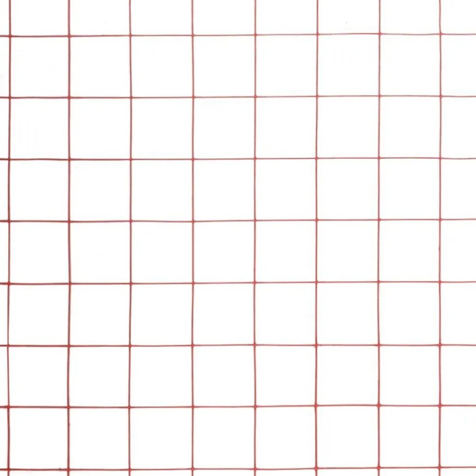 Kanaverkko 16x16mm teräs PVC pinnoitteella 10x1m punainen