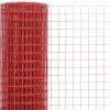 Kanaverkko 12x12mm teräs PVC pinnoitteella 10x1m punainen