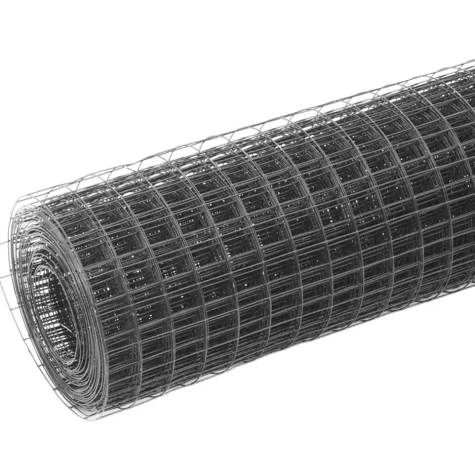 Kanaverkko 16x16mm teräs PVC pinnoitteella 10x1m harmaa