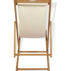 Kansituoli tiikki 56x105x96 cm kerma