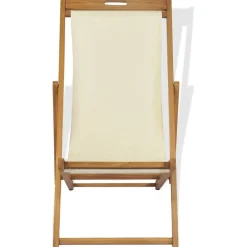 Kansituoli tiikki 56x105x96 cm kerma