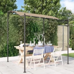 Katos taupe 2x2,3 m 180 g/m² kangas ja teräs