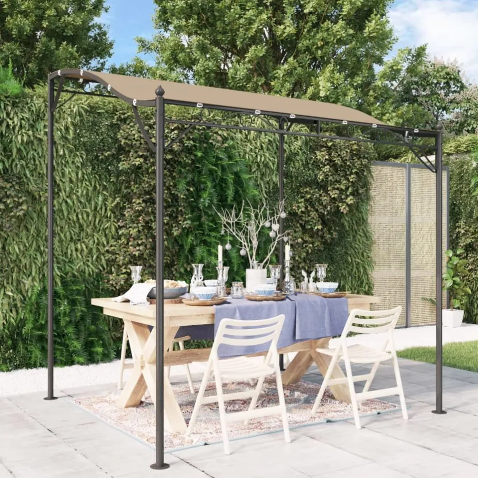 Katos taupe 2x2,3 m 180 g/m² kangas ja teräs