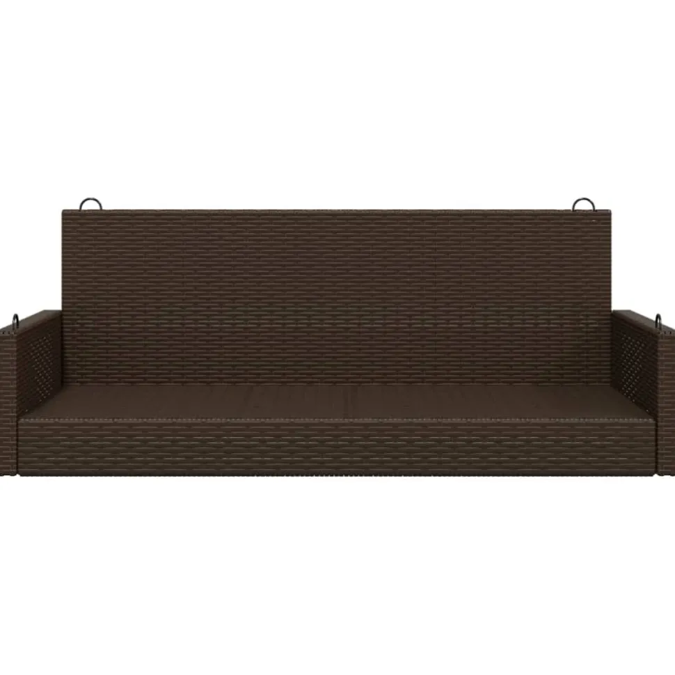 Keinupenkki musta polyrottinki 119x56x48 cm (65625)