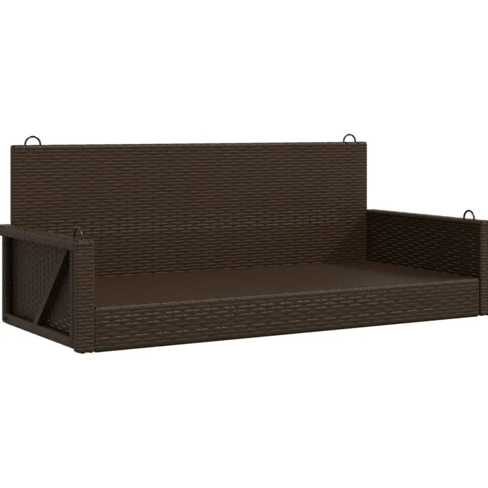 Keinupenkki musta polyrottinki 119x56x48 cm (65625)