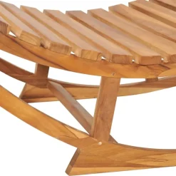 Keinuva aurinkotuoli 60x180x73 cm tiikki