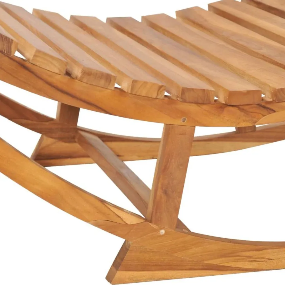 Keinuva aurinkotuoli 60x180x73 cm tiikki