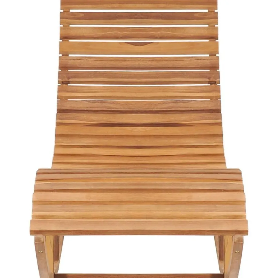 Keinuva aurinkotuoli 60x180x73 cm tiikki