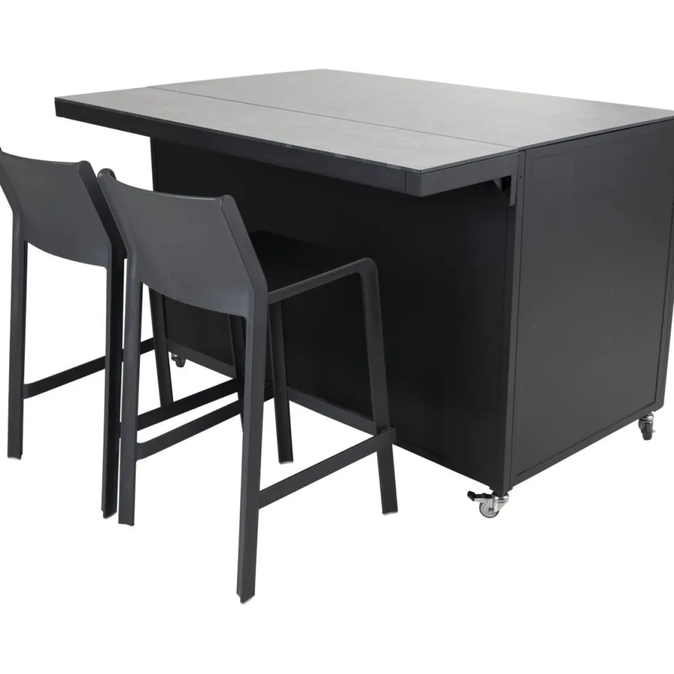 Kesäkeittiön baaritasolevy Brafab Fornax, 139x30cm, musta