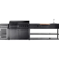 Kesäkeittiön jääkaappimoduuli Myoutdoorkitchen Nordic l,ine Black, musta 63 l,