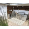 Kesäkeittiön kaksiosainen jääkaappimoduuli Myoutdoorkitchen Classic l,ine Stainless 126 l,