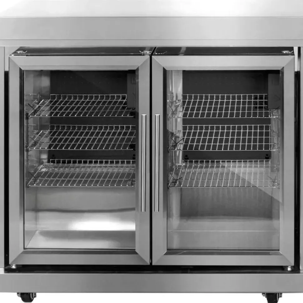 Kesäkeittiön kaksiosainen jääkaappimoduuli Myoutdoorkitchen Classic l,ine Stainless 126 l,