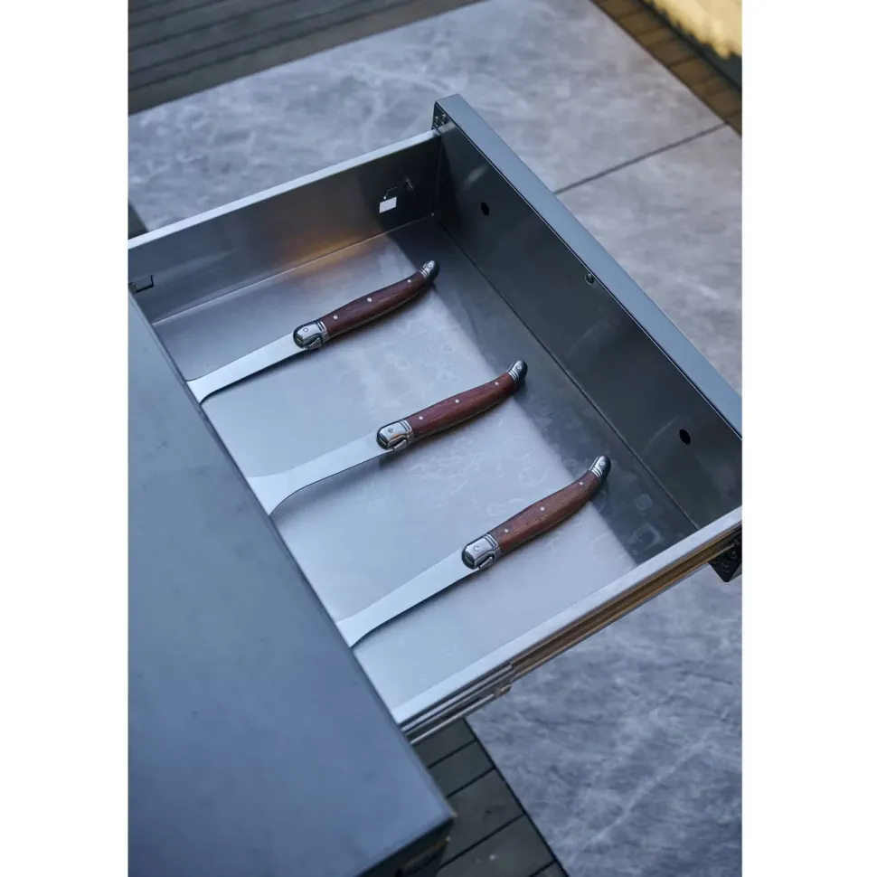 Kesäkeittiön säilytysmoduuli työtasolla Myoutdoorkitchen Nordic Line Black
