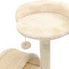 Kissan kiipeilypuu, sisal-pylväällä ja pesällä, 40cm, beige/ruskea