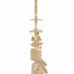 Kissan kiipeilypuu, sisal-pylväillä, 230-250cm, beige