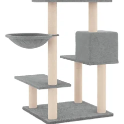 Kissan kiipeilypuu sisal- raapimispylväillä vaaleanharm 82,5 cm (72386)