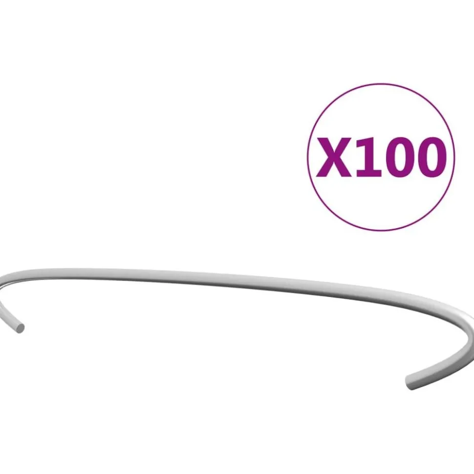 Kivikorien koukut 100kpl galvanoitu teräs 50cm