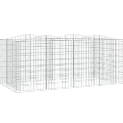 Kivikori/kukkalaatikko 200x50x100 cm galvanoitu rauta