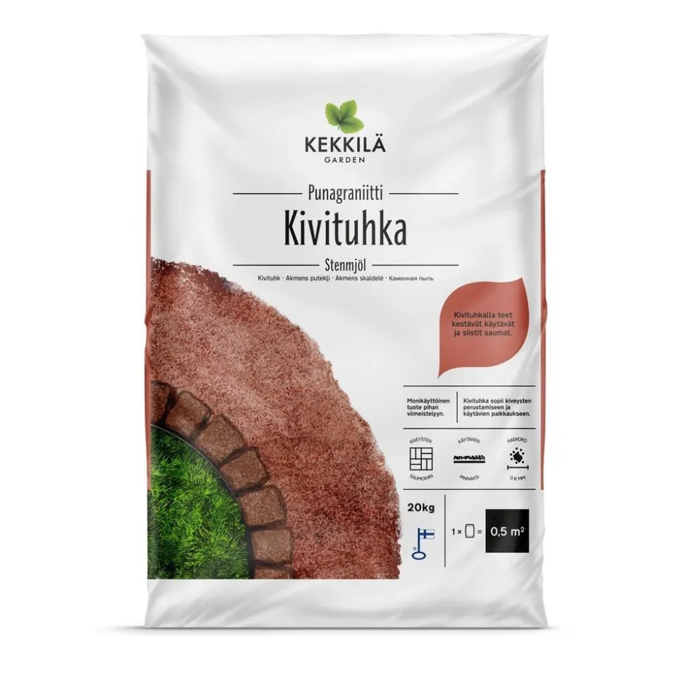 Kivituhka Kekkilä, 56 säkkiä x 20 kg/lava, tummanharmaa