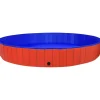 Kokoontaitettava koiran uima-allas punainen 300x40 cm PVC