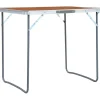 Kokoontaitettava retkipöytä metallirungolla 80x60 cm