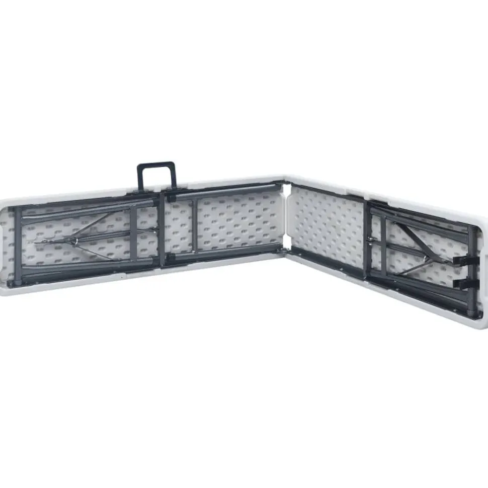Kokoontaitettavat puutarhapenkit 2 kpl 180 cm hdpe valkoinen