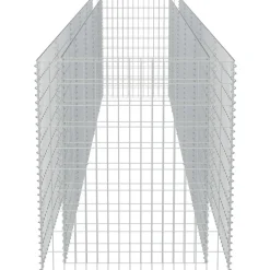 Korotettu kivikori/kukkalaatikko 3, galvanoitu teräs, eri kokoja