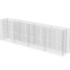 Korotettu kivikori/kukkalaatikko 3, galvanoitu teräs, eri kokoja