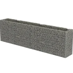 Korotettu kivikori/kukkalaatikko 3, galvanoitu teräs, eri kokoja