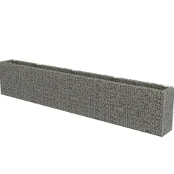Korotettu kivikori/kukkalaatikko 3, galvanoitu teräs, eri kokoja