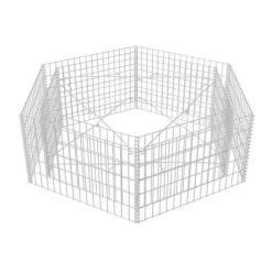 Korotettu kuusikulmainen gabion-/kivikorikehys 1, eri kokoja
