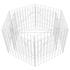 Korotettu kuusikulmainen gabion-/kivikorikehys 1, eri kokoja