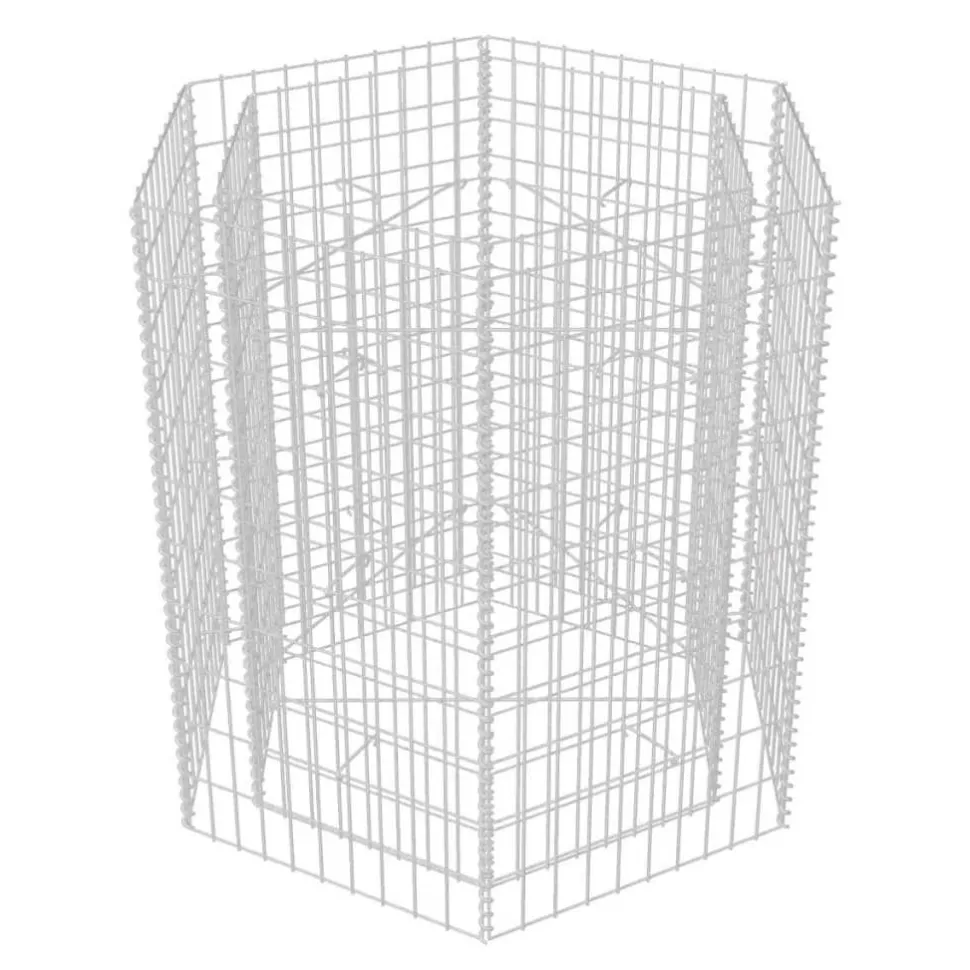 Korotettu kuusikulmainen gabion-/kivikorikehys 1, eri kokoja