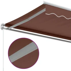 Käsin kelattava markiisi ruskea 300x250 cm (15633)