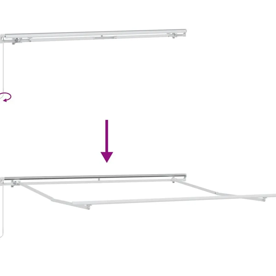 Käsin kelattava markiisi viininpunainen 300x250 cm (15228)