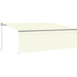 Käsin sisäänkelattava markiisi verhot/LED 3,5x2,5 m kerma