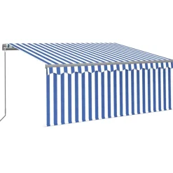 Käsin sisäänkelattava markiisi verhot/LED 3,5x2,5 m kerma
