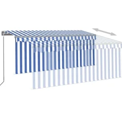 Käsin sisäänkelattava markiisi verhot/LED 3,5x2,5 m kerma