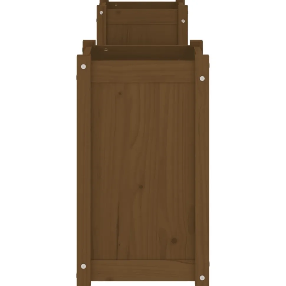 Kukkalaatikkopenkki hunajanruskea 180x36x63 cm, mänty