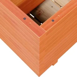 Kukkalaatikko puutarhaan vahanruskea 90x40x49,5 cm täysi mänty (47375)