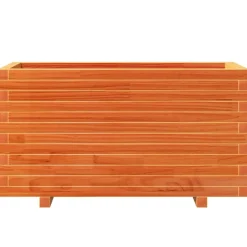 Kukkalaatikko puutarhaan vahanruskea 90x40x49,5 cm täysi mänty (47375)