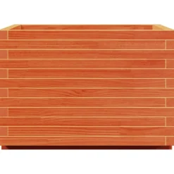 Kukkalaatikko puutarhaan vahanruskea 70x70x49,5 cm täysi mänty (47365)